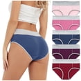thumbnail image 4 of WTXUE Underwear Women Pack | Solid Briefs Bikini Underwear Color Patchwork Underpants Women | Ladies Panties 5-Pack XXL, 4 of 9