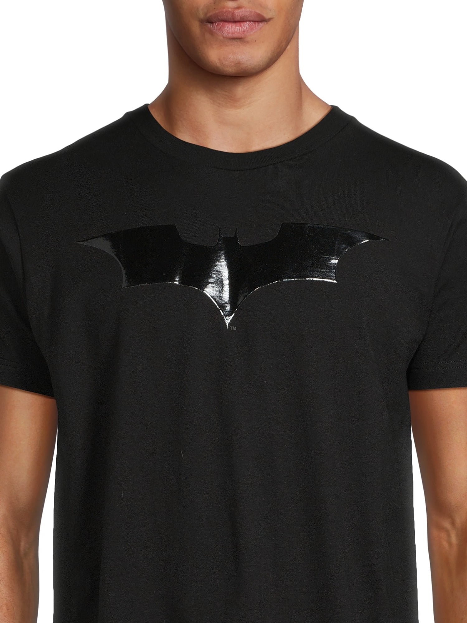 Batman Men's and Big Men's Graphic Tee Shirt Tonal Batman Logo, Sizes S-3XL