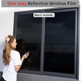 thumbnail image 4 of Película para ventanas de PET de color negro oscuro para edificios, visión unidireccional, espejo diurno, reflectante, protección solar, calor y rayos UV, decoración de privacidad de vidrio, 4 of 4