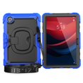 thumbnail image 3 of SaniMore for Lenovo Tab M9 9" Tablet 2023 (Model TB-310FU) Back Case with 360° Rotating Kickstand Holder Screen Protector Tri-layer Heavy Duty Drop-resistant Shockproof Cover, Black+Blue, 3 of 11
