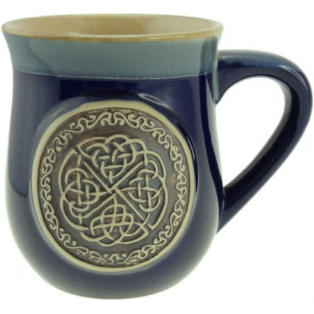 

Glen Appin Stoneware Mug Scotland Pottery Mug for Coffe or Beer 16.9 oz(500 ml) (Celtic Circle - Blue)