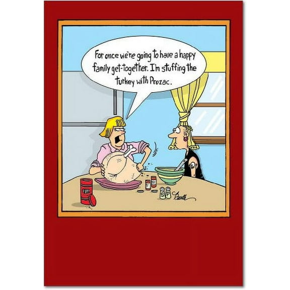 3501 Pro-c Turkey Unique Funny Thanksgiving Card with Envelope