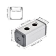 thumbnail image 2 of Unique Bargains 2 Holes 16mm Aluminum Switch Button Station Boxes with a PG7 Cable Gland, 2 of 7