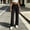 A768 Black, variant on Women's Ribbed Wide Leg Pants High Waisted Elastic Waist Stretch Knit Lounge Pants Pull On Casual Palazzo Pants for Travel Everyday Wear