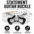 thumbnail image 2 of TRISJEM Y2K Guitar Belt, Unisex Punk Rock Studded Waist Belt with Metal Guitar Buckle, Vintage Gothic Fashion Accessory for Jeans, Streetwear and Casual Style, 2 of 8