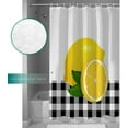 thumbnail image 6 of Yellow Lemon Summer Shower Curtain, Black White Plaid Shower Curtain Set with Hooks, Spring Summer Waterproof Fabric Shower Curtains for Bathroom Decor, 36x72 Inch Bath Curtain, 6 of 6