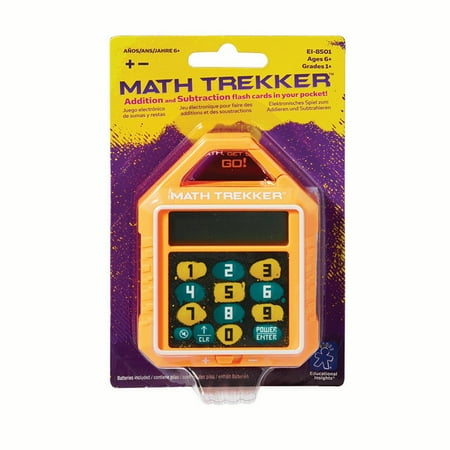 UPC: 0086002085016 | Educational Insights Math Trekker Addition & Subtraction Electronic Math Flash Card Ages 6+