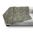 thumbnail image 2 of Abstract Soft Flannel Fleece Blanket, Contemporary Complex Geometric Fractal Psychedelic Poly Hipster Childish Graphic, Cozy Plush for Indoor and Outdoor Use, 70" x 90", Multicolor, by Ambesonne, 2 of 5