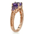 thumbnail image 2 of Galaxy Gold 14K Rose Gold Natural Amethyst Ring - February Birthstone - Peace & Wisdom - Sizes 5.5 to 11 - Fine Jewelry for Women, 2 of 5