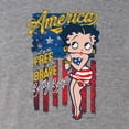 thumbnail image 5 of Wild Bobby Betty Boop America Land of the Free Home of the Brave Betty Boop Tri-Blend Racerback Tank Top, Premium Heather, X-Large, 5 of 5