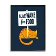 thumbnail image 2 of Stupell Industries Quirky Will Wake For Food Sleeping Cat Sign Framed Wall Art, 16 x 20, Design by Michael Buxton, 2 of 5