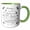 Green/White, variant on 3drose, Words of Strength and Energy Positive Grey Text on White Background, 11oz Mug