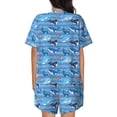 thumbnail image 6 of Sigee Blue Fish for Sleepwear Casual Pjs with Pockets Women's Pajamas Sets Shorts 2 Piece Short Sleeve Lounge Sets Medium, 6 of 9