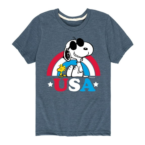 Peanuts - USA Rainbow - Toddler And Youth Short Sleeve Graphic T-Shirt