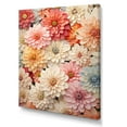 thumbnail image 2 of Designart "Beige Pink Zinnias Collage" Zinnias Wall Art Living Room, 2 of 7
