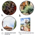 thumbnail image 3 of Designart "Captivating Italian Village Charm II" Landscapes Canvas Wall Art - Traditional Green Italy Entryway Wall Art Print, 3 of 6