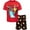Red/black, variant on Marvel Avengers Iron Man Little Boys T-Shirt and French Terry Shorts Outfit Set Little Kid