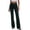*Dark Blue, variant on Women Elastic Mid Rise Flare Leg Bootcut Pants,Casual Slim Bell Bottom Trousers with Pocket Dark Gray,Women's Plus XL