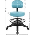 thumbnail image 7 of Take Ur Seat® Economical Multi-Purpose Medical Spa Drafting Stool with Adjustable seat and back height. Comfortable thick seat padding. Easy to clean (Med. Bench Height Blue), 7 of 7