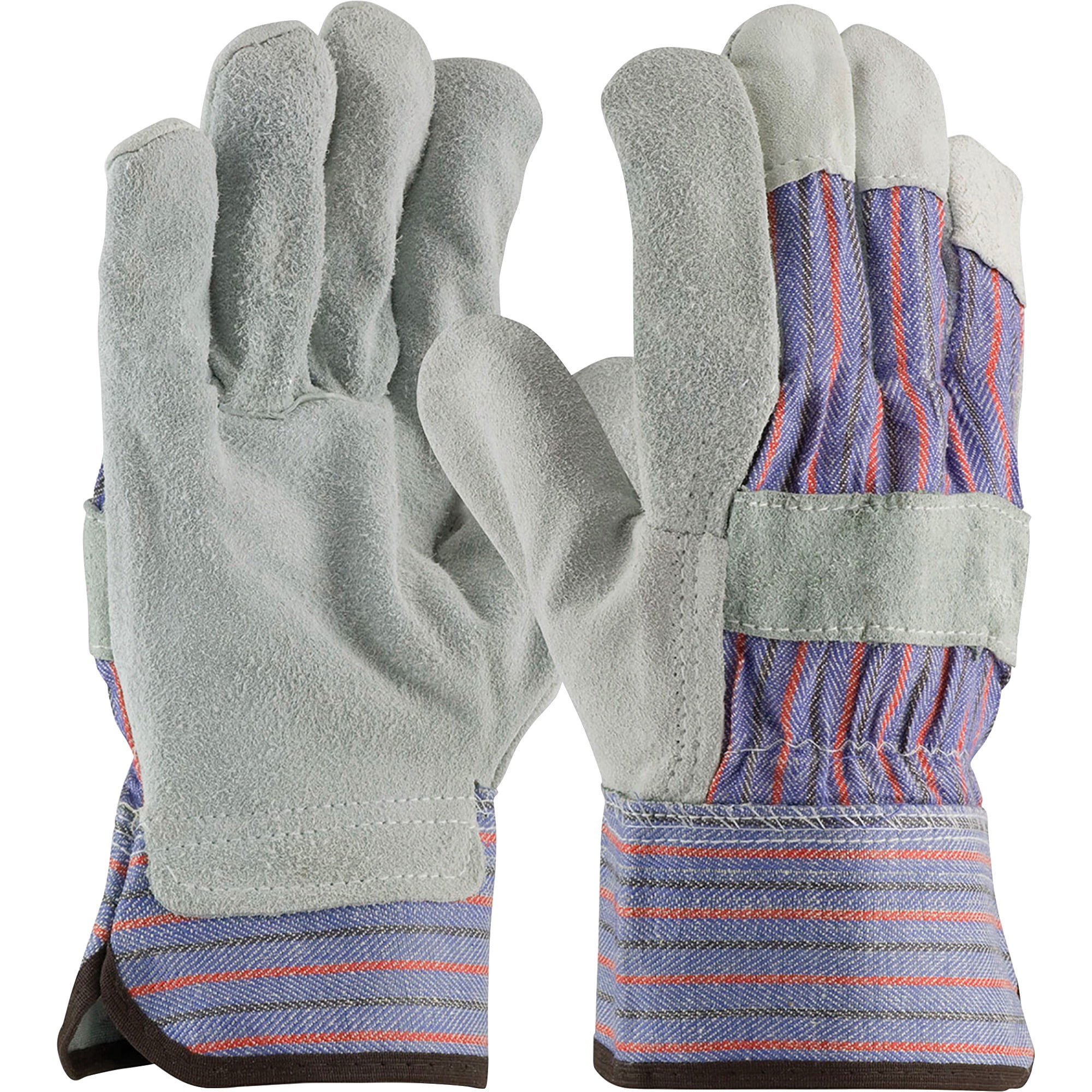 Pip Protectiveleather Palm Work Gloves - Large Size - Gunn-cut - White - Safety Cuff, Comfortable, Durable, Wear Resistant, Breathable, Flexible, Elastic Closure, Water Resistant - For Construction