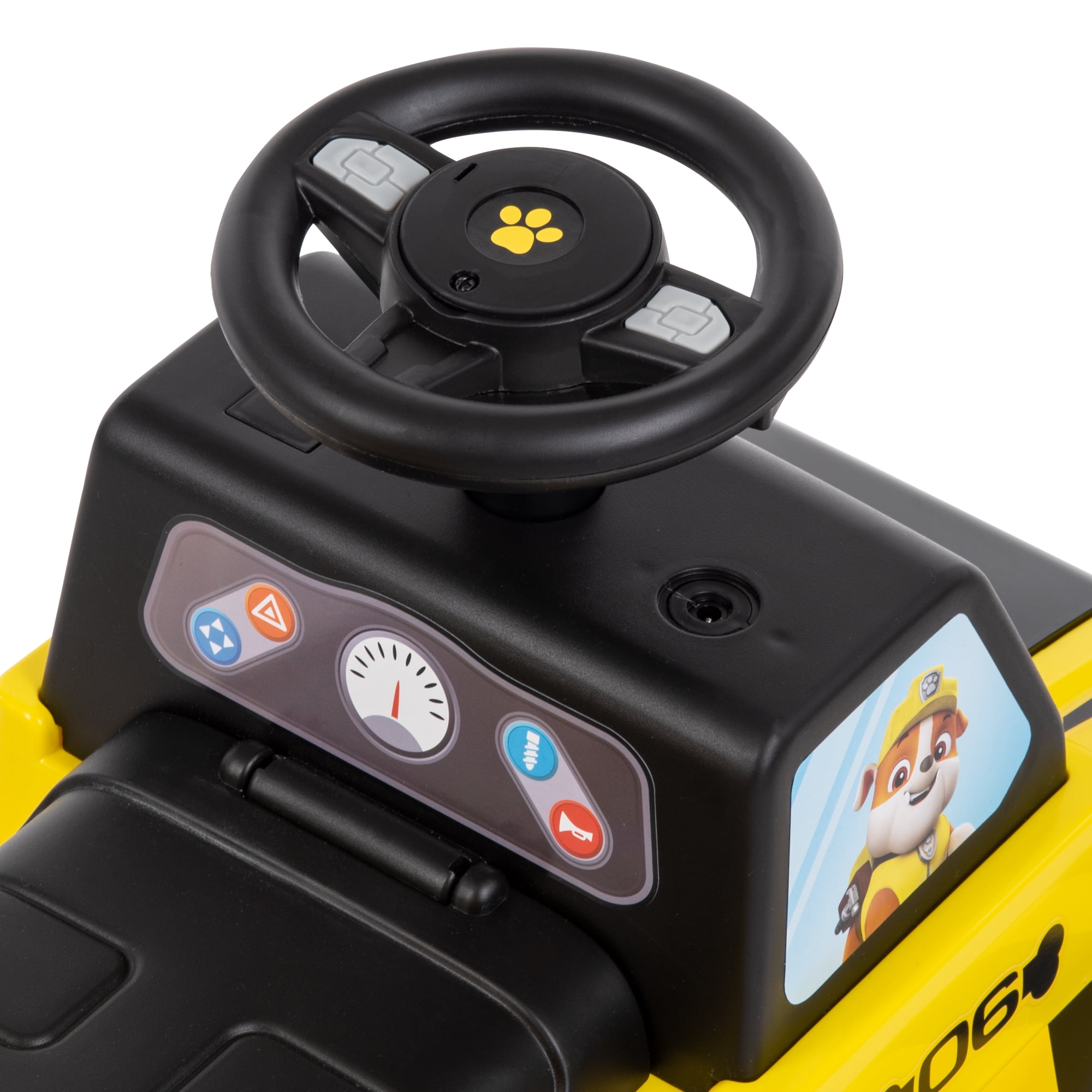 6V Huffy Paw Patrol Rubble Ride-On Quad, Toddlers Ages 1.5+ Years, 2MPH