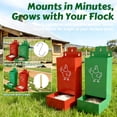 thumbnail image 5 of 2Pack Chicken Grit Feeder, Metal Oyster Shell Feeder with Lid, Hanging Gravity Chicken Poultry Feeders Trough, Coop Accessories Supplies, 5 of 7