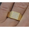 thumbnail image 3 of 2.00Ct Round Cut Simulated Diamond Cluster Men's Engagement Ring 14K Yellow Gold Plated 925 Silver, 3 of 3