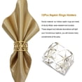 thumbnail image 2 of BrowQuartz 12 Pieces Napkin Ring Metal Home Cafe Bar Hotel Restaurant Kitchen Festival Party Wedding Dinner Table Organizer Holder Sillver, 2 of 6