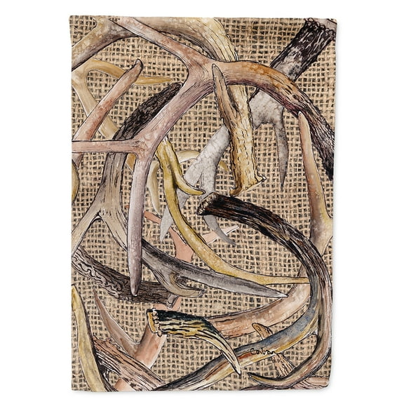 Deer Horns Flag Canvas House Size