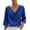 *Blue, variant on VBVC Women's Cowl Neck 3/4 Sleeve Blouse,Ladies Loose Fit Casual Tunic Tops,Elegant Work Office Shirts for Women,Army Green,S-2XL