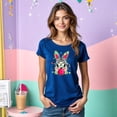 thumbnail image 3 of Playera de Mujer con Conejita Chic – Estampado Divertido y Colorido Color Azul Talla Extra Grande Marca Emil SaEs, 3 of 4