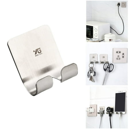 

Home Decor Steel Holder Hook Glue Socket Power Hanger Plug Jack 1pc Rack Stainless Kitchen，Dining & Bar