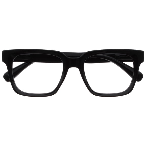 OPULIZE ERA Blue Light Glasses for Women Men, Oversized Frame with Clear Lens and UV400 Protection, Anti-Reflective & Anti-Glare, Computer & Screen Glasses, Black (Pack of 1)