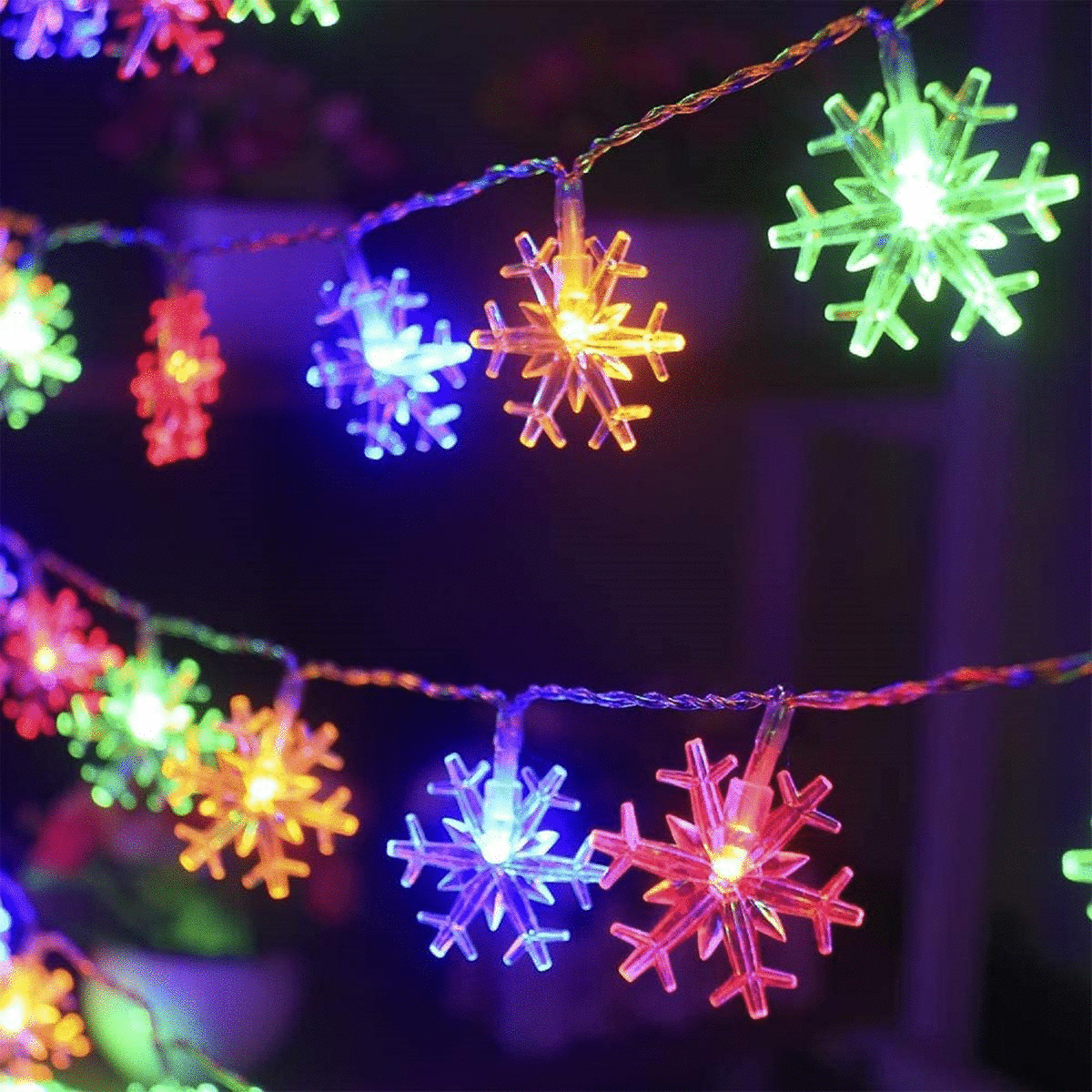 Multi-Coloured The Christmas Xmas Lights 6m Flashing Rope Light