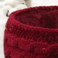 thumbnail image 4 of ievspot 1 Pcs Winter Headband Women Fuzzy Fleece Lined Ear Warmer Cable Knit Thick Warm Crochet Headband Knitting Hairband, 4 of 8
