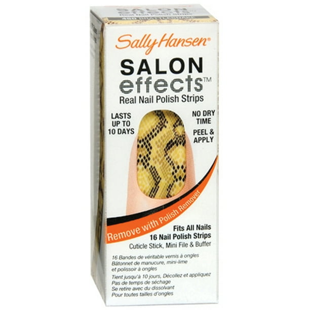 Sally Hansen Salon Effects Real Nail Polish Strips 450 Brattlesnake - 16 CT  