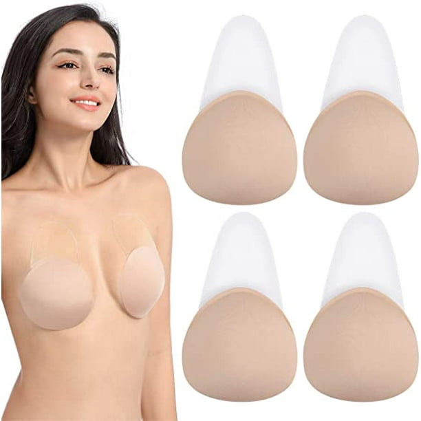 2 Pair Sticky Bra Invisible Strapless Backless Push up Bra Reusable  Silicone Bra Lift Bra for Women