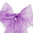 thumbnail image 3 of Lann's Linens - 10 Elegant Organza Wedding/Party Chair Cover Sashes/Bows - Ribbon Tie Back Sash - Purple, 3 of 4
