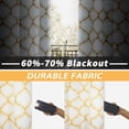 thumbnail image 3 of Driftaway Geo Trellis Room Darkening Grommet Unlined Window Curtains, Set Of Two Panels, Each 52ÂX96Â (Yellow), 3 of 8