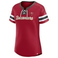 thumbnail image 2 of Women's Fanatics Red Tampa Bay Buccaneers Original State Lace-Up T-Shirt, 2 of 3