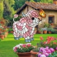 thumbnail image 5 of Tarmeek Highland Cow Suncatcher with Butterflies, 2D Stained Acrylic Style Window Hanging, Farm Animal Sun Catcher Panel Ornament for Farmhouse, Garden, Home Decor, Highland Cow Gifts for Cow Lovers, 5 of 6