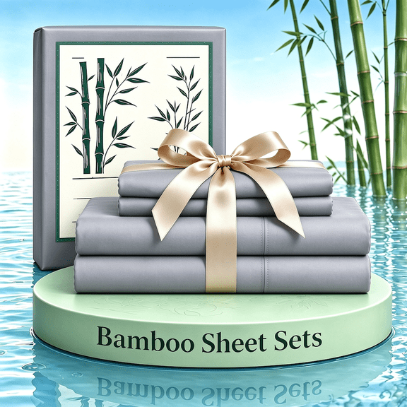 Extra Deep Pocket Bamboo Sheet Sets Fit 18-24 Inch Mattress Ultra Soft-Twin