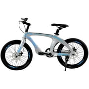 NiceC BMX Bike, Mountain Bike, 20” Cycle Bicycle with Dual Disc Brakes, Ultralight for Boys and Girls (20" Silver)