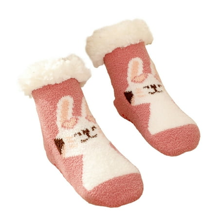 

Lacyie Autumn Winter Babies Fluffy Sleep Floor Cozy Socks