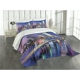 thumbnail image 3 of Ambesonne United States Quilted Bedspread Set 3 Pcs, Florida Bridge, King Size, Pink Apple Green, 3 of 5
