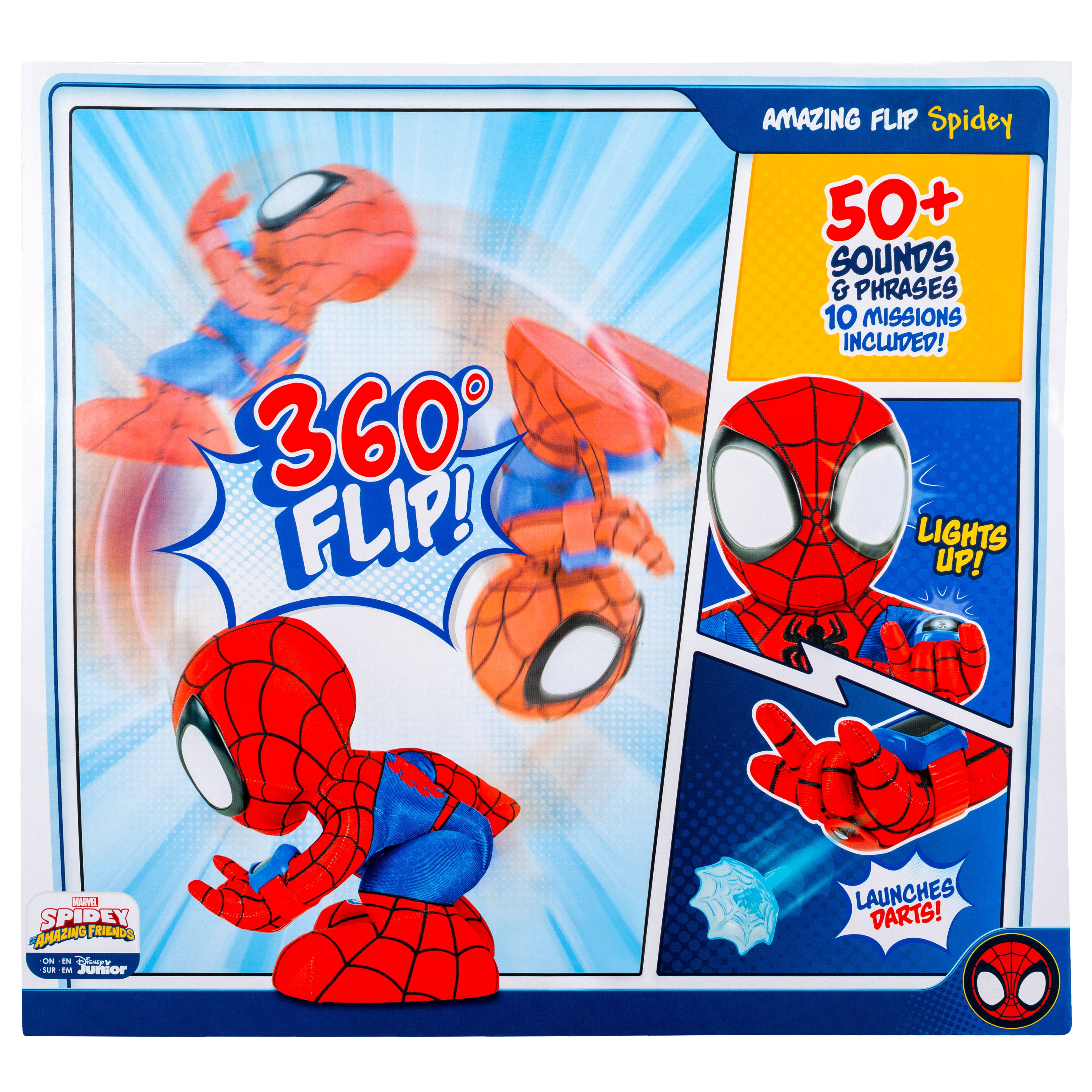 Spidey And His Amazing Friends - Feature Plush 12 inch Amazing Flip Spidey Toddler Toy