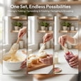 thumbnail image 3 of Unique Bargains 5Pcs Heat-Resistant Cooking Utensils Kitchen Spatula Set White, 3 of 5