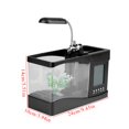 thumbnail image 2 of Acuario multifuncional USB recargable Mini Fish Tank con función de reloj LED Light Black Unbranded JY05831-02, 2 of 7