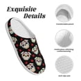 thumbnail image 5 of Lsque colorful Skull dog flower Pattern Womens Comfort Cotton on Scuff With Memory Foam and Anti-skid Sole Slipper-44/45, 5 of 7