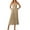 Khaki, variant on Women's Summer Casual Spaghetti Straps Sleeveless V Neck Cutout High Waist Wide Leg Jumpsuits Rompers with Pockets